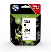 HP 304 2 darabos tintapatron fekete/háromszínű (3JB05AE)