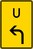 Verkehrszeichen VZ 455.1-10 Ankündigung oder Fortsetzung der Umleitung, Vorankündigung links 630 x 420, Alform, RA 3