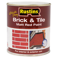 Rustins BRITW250 Quick Dry Brick & Tile Paint Matt Red 250ml