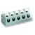 WAGO 804-302 2 Pole 7.5mm 24A Push Button Staggered PCB Terminal Block Grey