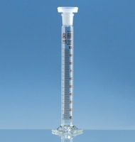 50ml Probetas de mezcla vidrio de borosilicato 3.3 tapadas clase B graduación en ámbar