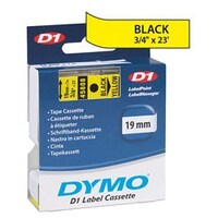 Feliratozó szalag DYMO D1 19mm x 7m sárga alapon fekete írásszín