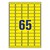 Etikett AVERY L4793-20 38,1x21,2mm sárga 1300 címke/doboz 20 ív/doboz