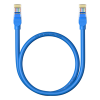 Kabel przewód sieciowy Ethernet Cat 6 RJ-45 1000Mb/s skrętka 0.5m niebieski