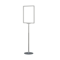 Promotional Display / Poster Stand "D Series" | grey similar to RAL 7035 A4