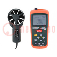 Termoanemometr; LCD; Zakres pomiaru prędkości: 0,4÷30m/s