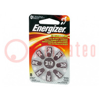 Batterie: Zink-Luft (ZnO2); 1,4V; AC312,Knopfzelle,R36; 160mAh
