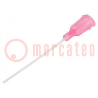Needle: plastic flexible; 1.5"; Size: 20; straight; 0.58mm