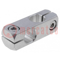 Mounting coupler; cross; D: 12mm; S: 10mm; W: 16mm; H: 16mm; L: 48mm