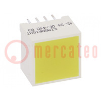 LED backlight; yellow; Lens: diffused,yellow; λd: 588nm; 31mcd