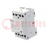 Contactor: 4-pole installation; 63A; 230VAC,230VDC; NO x4; IP20