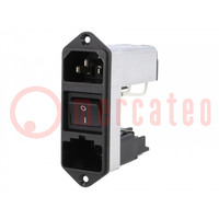 Connector: AC supply; socket; male; 2A; 250VAC; IEC 60320; -25÷85°C