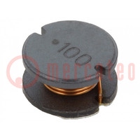 Inductor: wire; SMD; 100uH; 2.2A; ±10%; Q: 18; Ø: 22mm; H: 7mm; 168mΩ