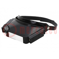 Loupe binoculaire; Gross: x1,8÷x4,8; Eclair: LED