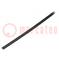 Insulating tube; fiberglass; black; -20÷155°C; Øint: 1.5mm