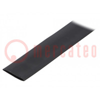 Heat shrink sleeve; glued; 3: 1; 25.4mm; L: 1m; black; polyolefine