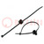 Kábelkötegelő; rögzítőfüllel; L: 190mm; W: 3,6mm; fekete; UL94V-2
