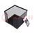Sticky notes container; black; metal