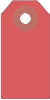 Anhängeetiketten - Fluoreszierend-Rot, 7 x 3.5 cm, Manilakarton, Für innen