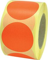 Papieretiketten - Orange, 3.8 cm, Papier, Selbstklebend, Für innen, Rund