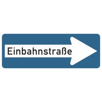 Einbahnstraße rechtsweisend, Verkehrsschild StVO, Nr. 220-20, 80x30 cm
