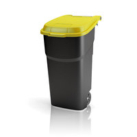 Mülltonne Abfallbehälter 100 Liter für den Innen- und Außeneinsatz Version: 05 - gelb