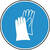 Protect Gebotsschild, Handschuhe benutzen, Durchm.: 5,0 cm