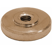 DIN 467 Rändelmuttern, flache Form, M 4, Messing blank