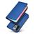 3_Magnetkartenhülle für iPhone 13 Pro Max Tasche Kartenetui Kartenhalter Blau