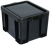 Really Useful Box opbergdoos 35 liter, gerecycleerd, zwart