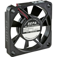 SEPA MFB50E12A VENTILATEUR AXIAL 12 V/DC 14.3 M³/H (L X L X H) 50 X 10.2 X 50 MM MFB50E12A-BLI