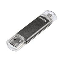 Hama Laeta Twin 64GB USB 2.0 USB-Stick USB Type-A / Micro-USB Grau