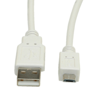 Value 11.99.8752 USB kábel 1,8 M USB 2.0 USB A Micro-USB B Fehér