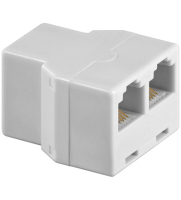 Alcasa TA6-AD1 Kabeladapter RJ-12 2 x RJ-12 Weiß