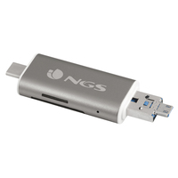 NGS ALLYREADER lector de tarjeta USB/Micro-USB Gris, Blanco