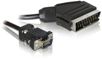 DeLOCK 65028 video kabel adapter 2 m SCART (21-pin) VGA (D-Sub) Zwart