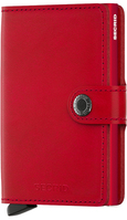 Secrid Miniwallet Original Briefttasche Rot Aluminium, Leder