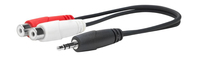 Vivolink PROMJMRCAF0.2 audio kabel 0,2 m 2 x RCA 3.5mm Zwart