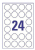 Avery L7780-25 printer label Transparent