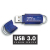 Integral 16GB Courier FIPS 197 Encrypted USB 3.0 USB flash meghajtó USB A típus 3.2 Gen 1 (3.1 Gen 1) Kék, Ezüst