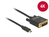 DeLOCK 1m, USB-C/DVI 24+1 video digitalizáló adapter 3840 x 2160 pixelek Fekete