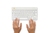 R-Go Tools Ergonomische Tastatur R-Go Compact Break, kompakte Tastatur mit Pausensoftware, QWERTZ (DE), Bluetooth, Weiß