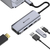 HYPER HD41-GL base para portátil y replicador de puertos USB 2.0 Type-C Negro, Gris