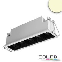 image de produit - Luminaire encastré LED Raster Line blanc / noir :: 10 W :: blanc chaud :: pivotant