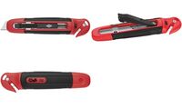 WEDO Cutter de sécurité Standard, lame trapèze, noir/rouge (62078805)