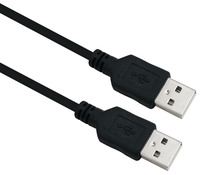 Helos Anschlusskabel, USB 2.0 A Stecker/A Stecker, 5,0m, schwarz