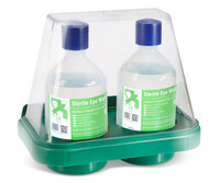 CLICK MEDICAL DOUBLE EYEWASH STAND WITH 2 x 500ml