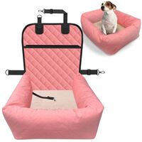 BLUZELLE Dog Car Seat Travel Pet Bed, 2-in-1 Dog Bed for Small Dogs & Medium Sized Dogs, Removable Cover & Mat, Oxford Fabric Washable Waterproof Anti Slip Bottom, Booster Seat ...