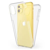 NALIA Custodia Integrale compatibile con iPhone 11, 360 Gradi Fronte e Retro Cover con Protezione Schermo Full-Body Case Protettiva Copertura Resistente Completo Bumper Trasparente