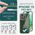 Hybrid Hülle für iPhone 15 Pro Max Frosted Case Schutz Rand Magnet Handyhülle Dunkel-Grün